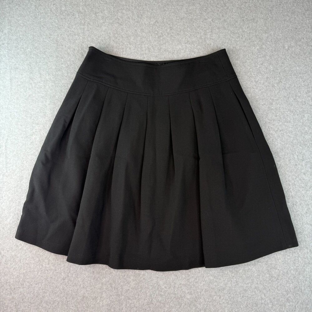 Banana Republic Midi Pleated Black Wool Skirt Business Casual/ Quiet Luxury 12